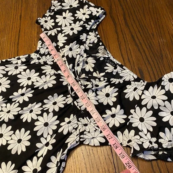 La Blanca Cotton Daisy Floral Ditsy Swim Cover Up Short Dress Women's M Boho - Picture 10 of 11